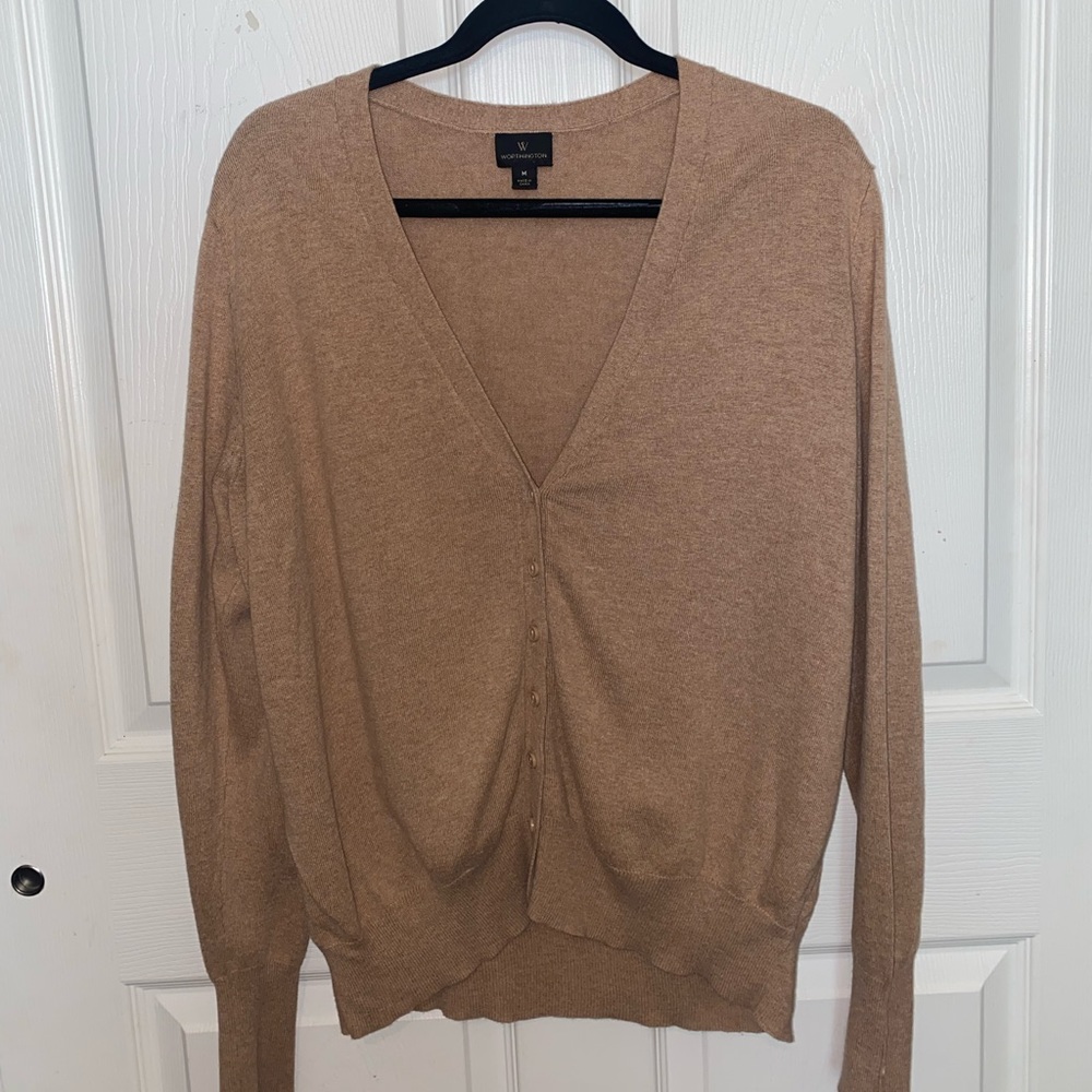 Worthington Tan Cardigan